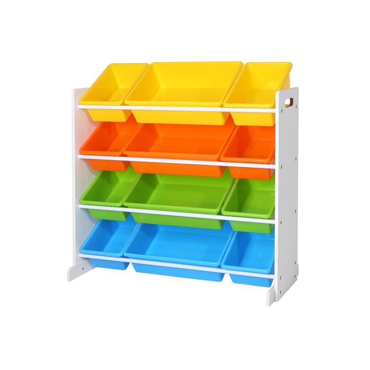 SONGMICS Kid's Toy Storage Unit with 12 Removable Bins, for Playroom