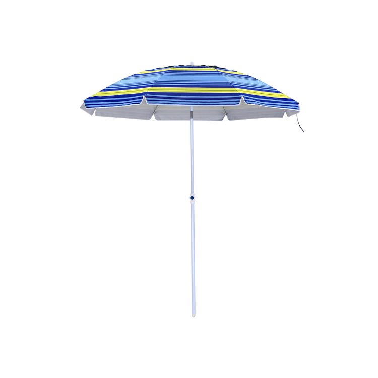 SONGMICS 7 ft Patio Umbrella with Fiberglass Ribs, Beach Umbrella, Heavy Duty Outdoor Sports