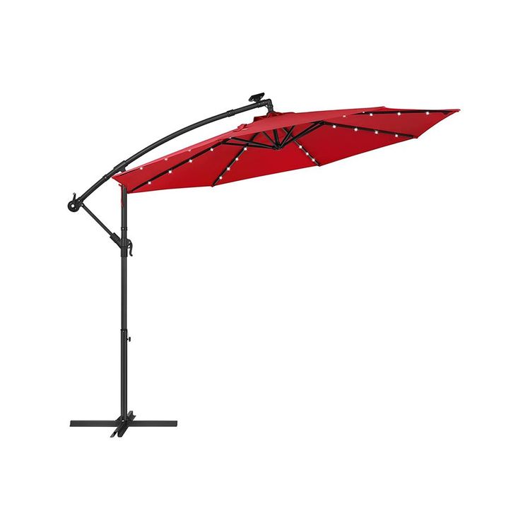Outdoor Offset Umbrella with Base
