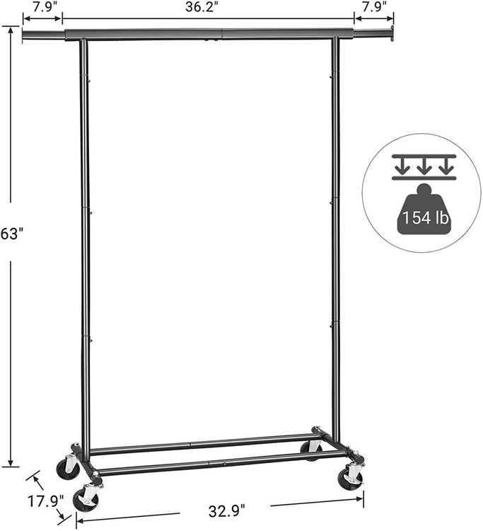 Mobile Clothes Garment Rack - Garment Rack | SONGMICS