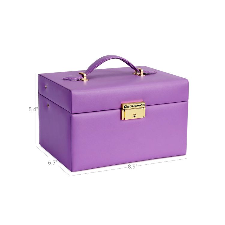 Purple Mirrored Jewelry Box - Jewelry Box | SONGMICS