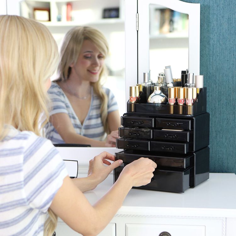 Black Makeup Organizer Makeup Organizer SONGMICS