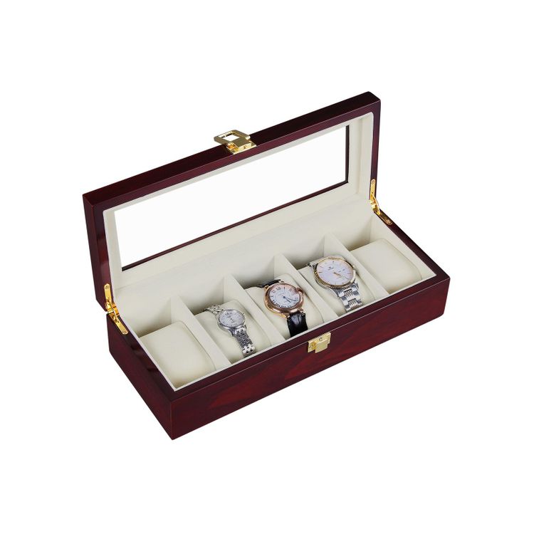 Cherry Wooden Watch Box for Sale Watch Storage & Organizer SONGMICS