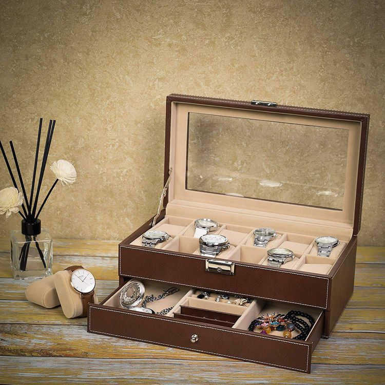 Watch Box with Lock for Sale Watch Storage & Organizer SONGMICS