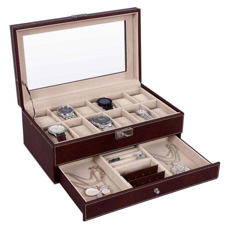 Watch Box with Lock for Sale Watch Storage & Organizer SONGMICS