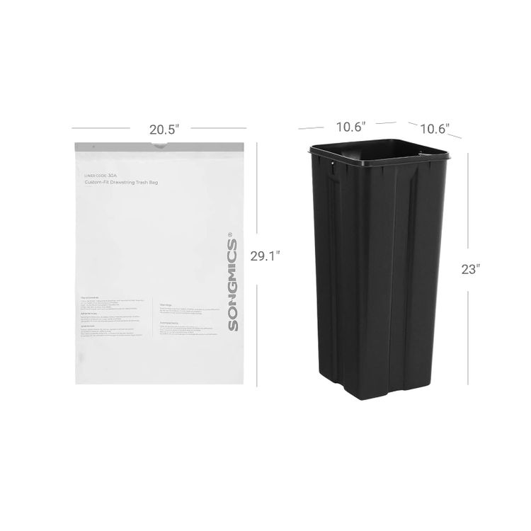 White Drawstring Trash Bags for Kitchen Home Storage & Organization