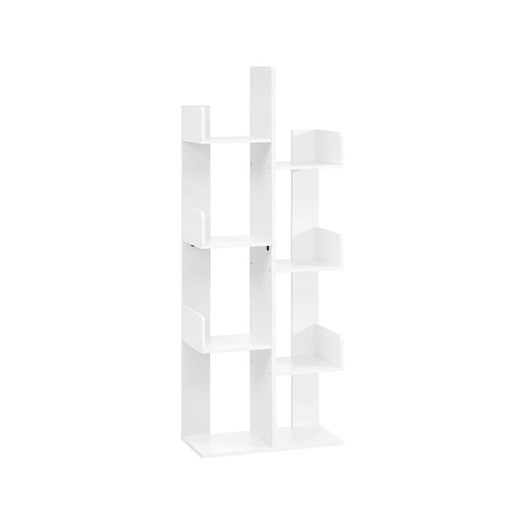White 8 Shelves Tree-Shaped Bookshelf