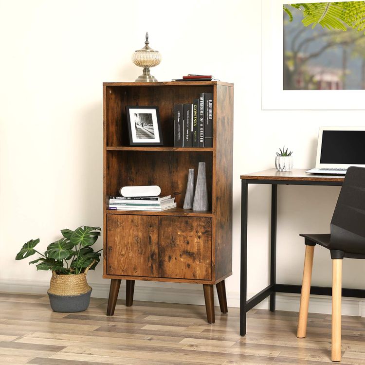 Retro Style Bookcase with Home Office VASAGLE by SONGMICS