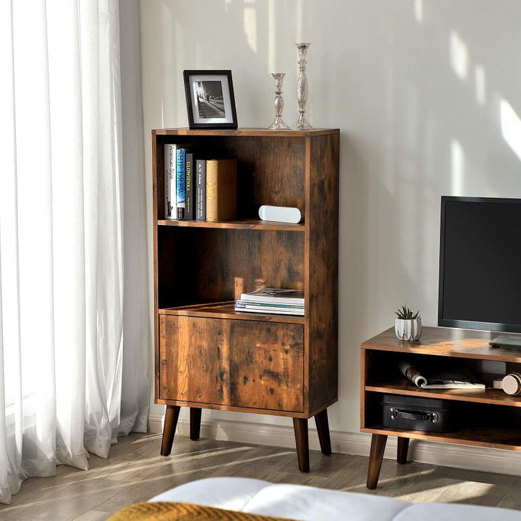 Retro Style Bookcase with Home Office VASAGLE by SONGMICS