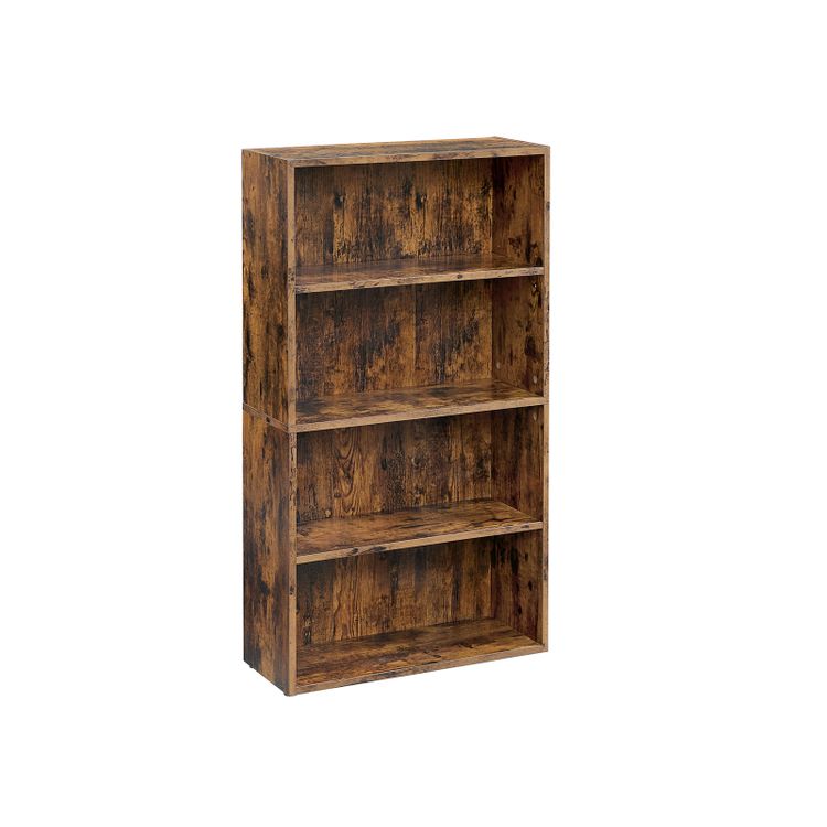 VASAGLE Bookshelf, Open Bookcase with Adjustable Storage Shelves, Floor ...