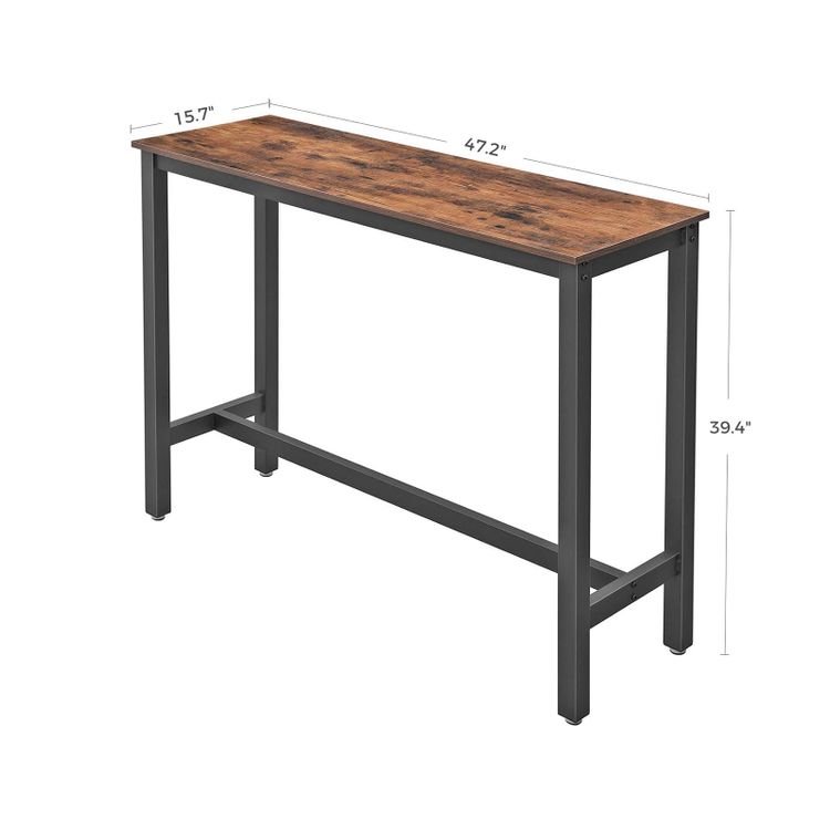 Industrial Narrow Bar Table for Sale Home Furniture VASAGLE by SONGMICS