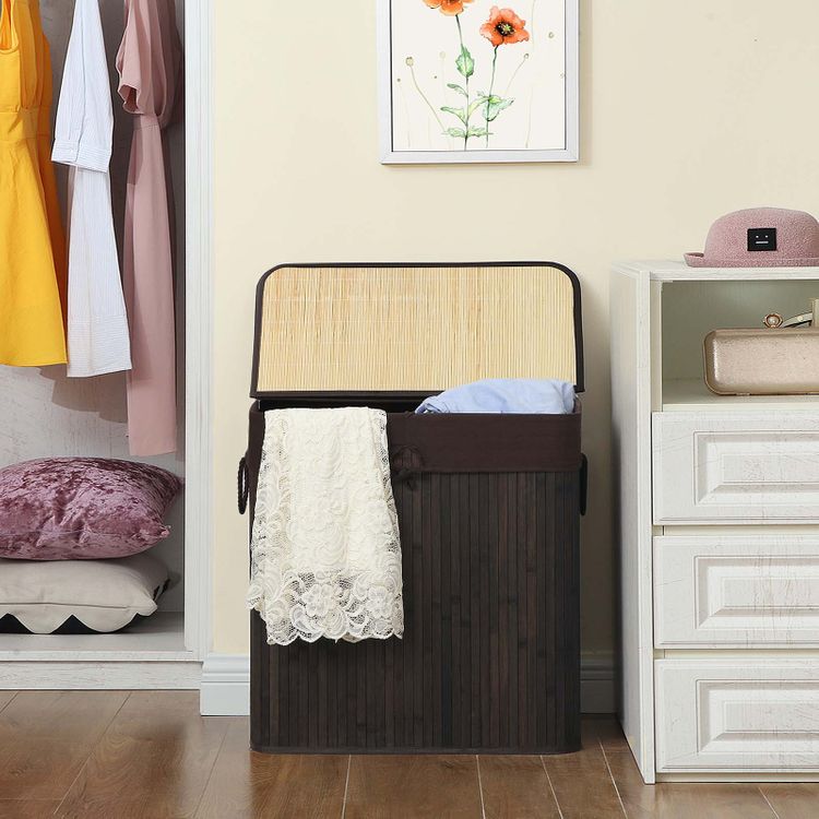 Two-Section Laundry Sorter - Laundry Basket | SONGMICS