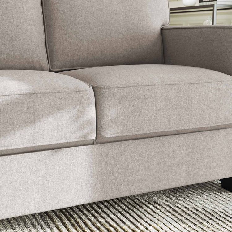 Modern Upholstered Sofa with Cotton-Linen Surface