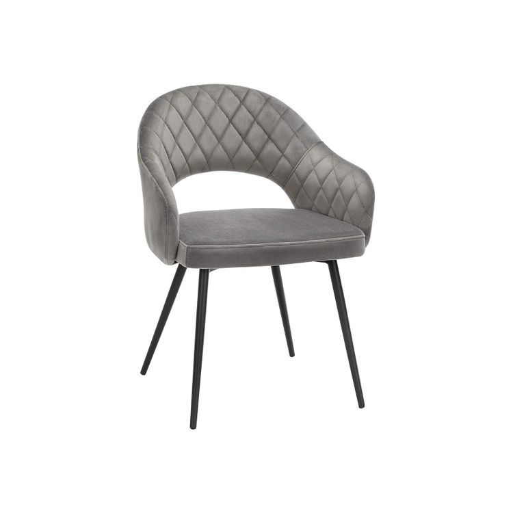 Velvet Dining Chair Gray