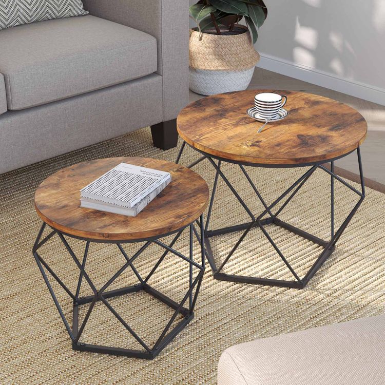 Industrial Nesting Coffee Table Set for Sale Home Furniture VASAGLE
