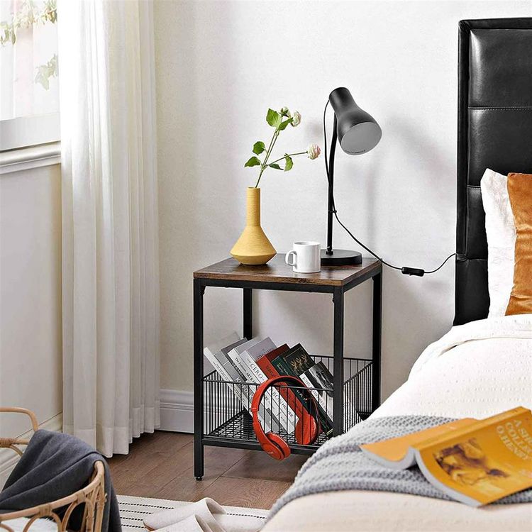 Wire Basket Side Table