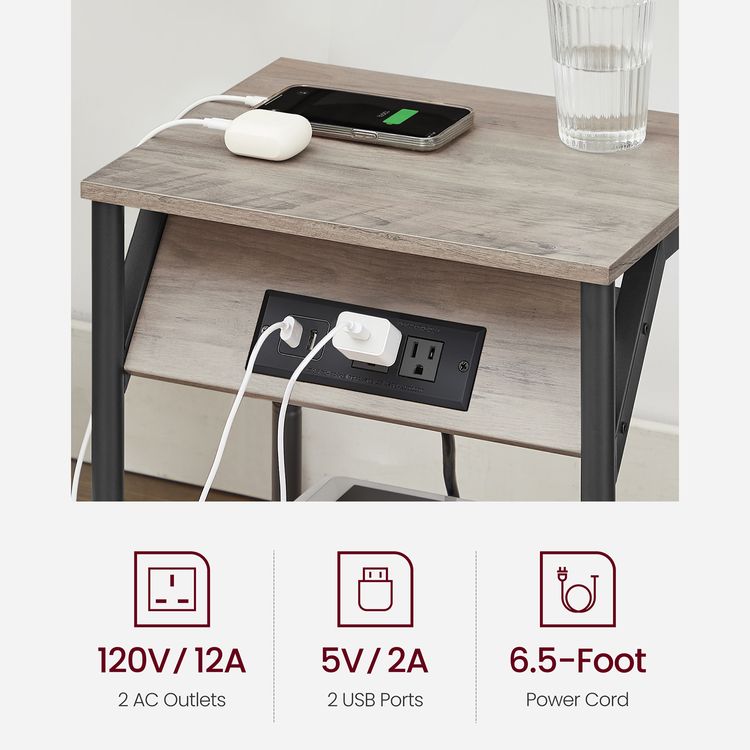 Plugin Series Side Table VASAGLE