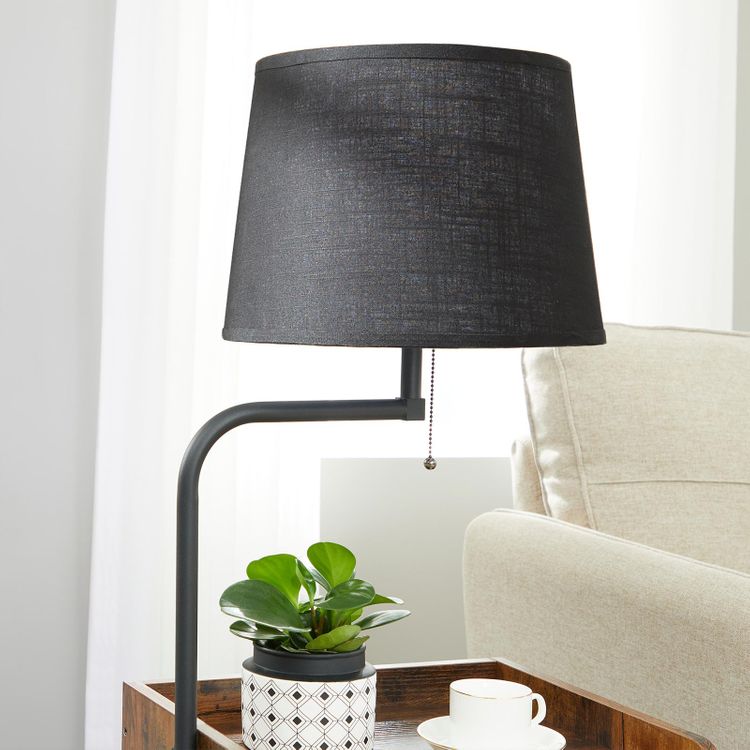 Bedside Table with Lamp