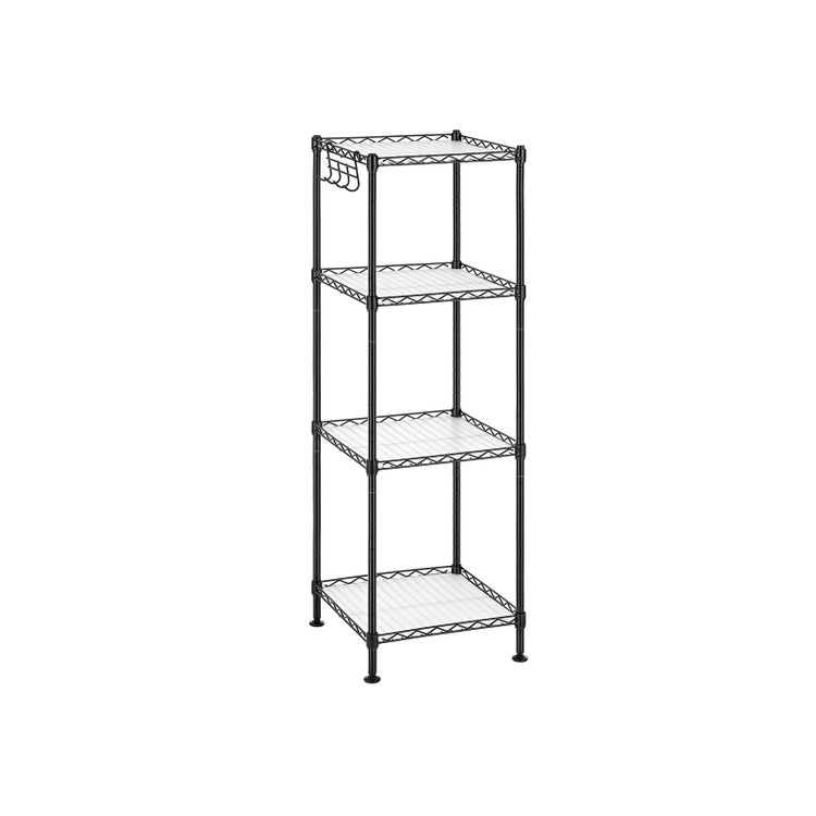 SONGMICS 4Tier Bathroom Shelf, Wire Shelving Unit, Metal Storage Rack