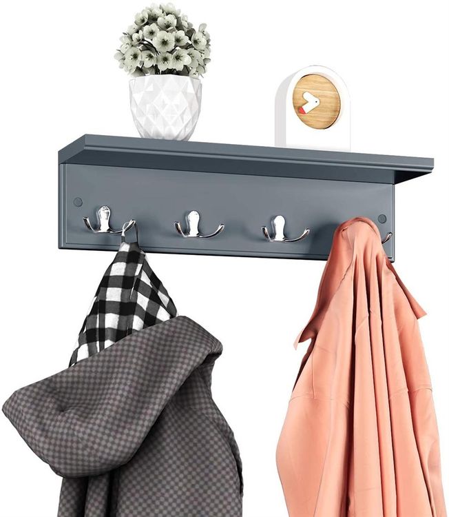 4 Double Hooks Coat Rack