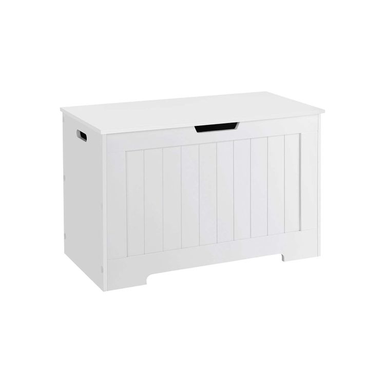 White Storage Chest Bench with Lift Top