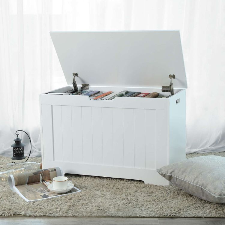 White Storage Chest Bench on Sale Home Furniture VASAGLE by SONGMICS