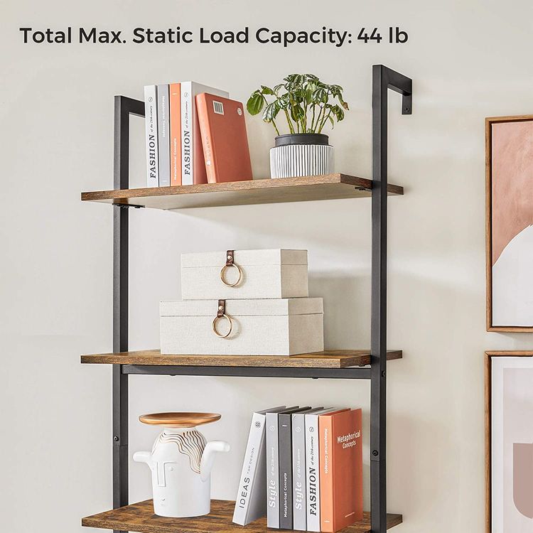 6Tier WallMounted Ladder Shelf on Sale Home Furniture VASAGLE by
