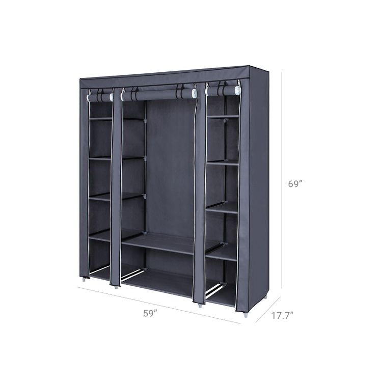 Gray Portable Closet with Cover | Home Storage | SONGMICS