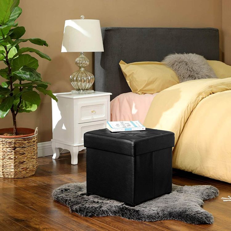 Padded Folding Storage Ottoman