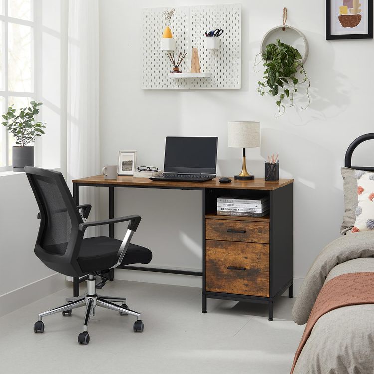 Industrial Computer Desk with File Cabinet | Home Office | VASAGLE by