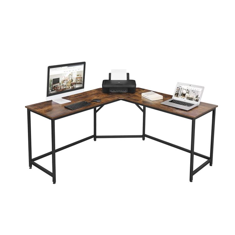 Industrial Lshaped Corner Computer Desk for Sale Home Office Furniture VASAGLE by SONGMICS