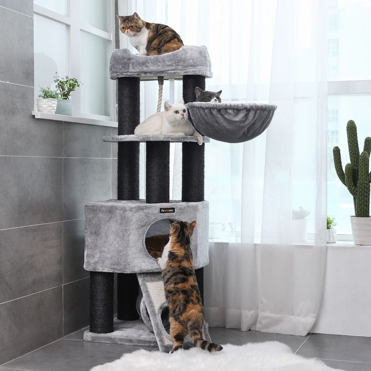 Cat Tower with Cuddle Cave FEANDREA Cat Tree