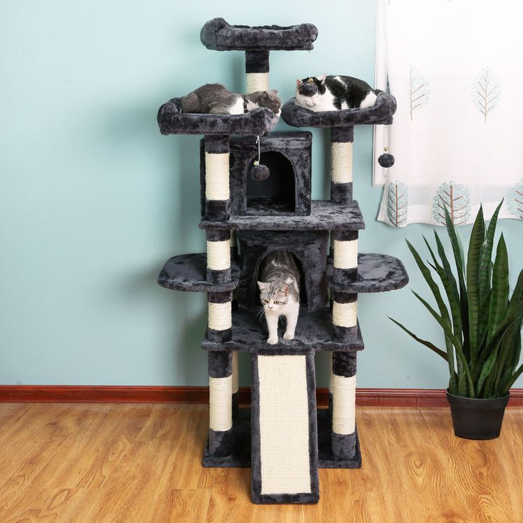 Gray Cat Tree Tower | FEANDREA Cat Tree