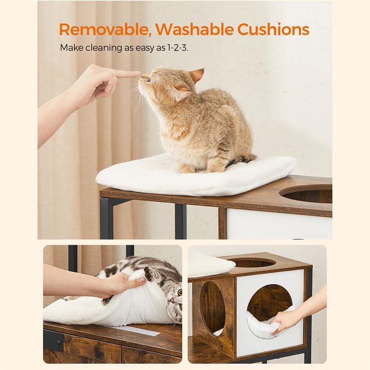 KMNSUN Stainless Steel Litter Box, Enclosed Stainless Steel Large Cat