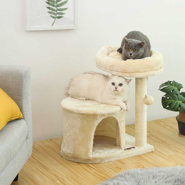 Cat Condo with Bed & Scratching Post FEANDREA Cat Tree