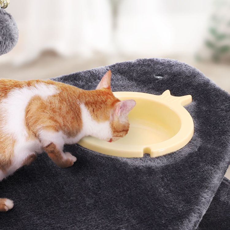 Large Cat Tree with Feeder Bowl FEANDREA Cat Tree