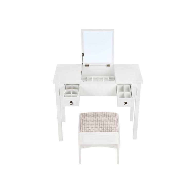 Flip Top Dressing Table Vanity Set VASAGLE by SONGMICS