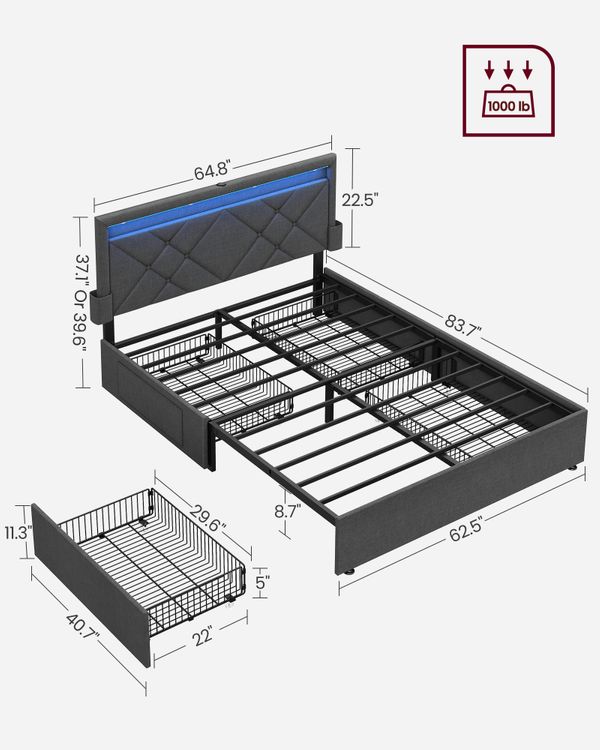 led-bed-frame-queen-size-with-headboard-and-4-drawers-vasagle