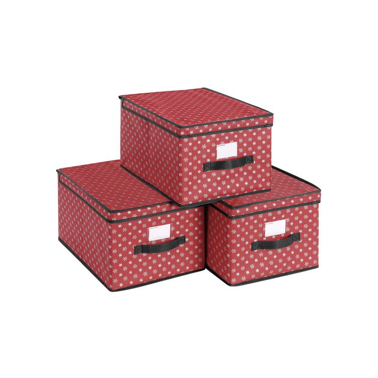 Set of 3 Foldable Storage Boxes with Lid