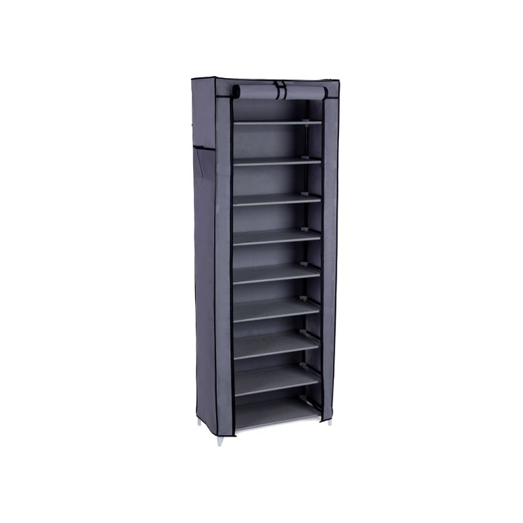 Gray Portable Shoe Closet with Cover
