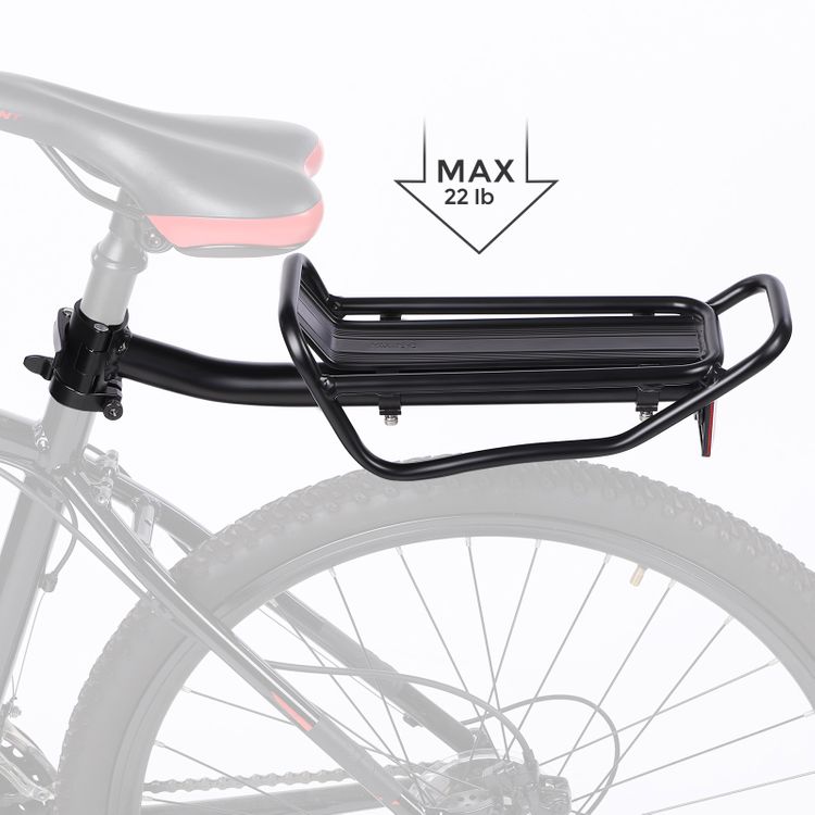 SONGMICS Bike Cargo Rack, Rear Bike Rack and Luggage Carrier, Black