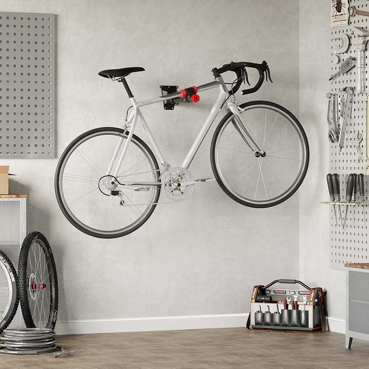 SONGMICS Wall-Mounted Bike Repair Stand, Sturdy Bike Rack, Removable ...