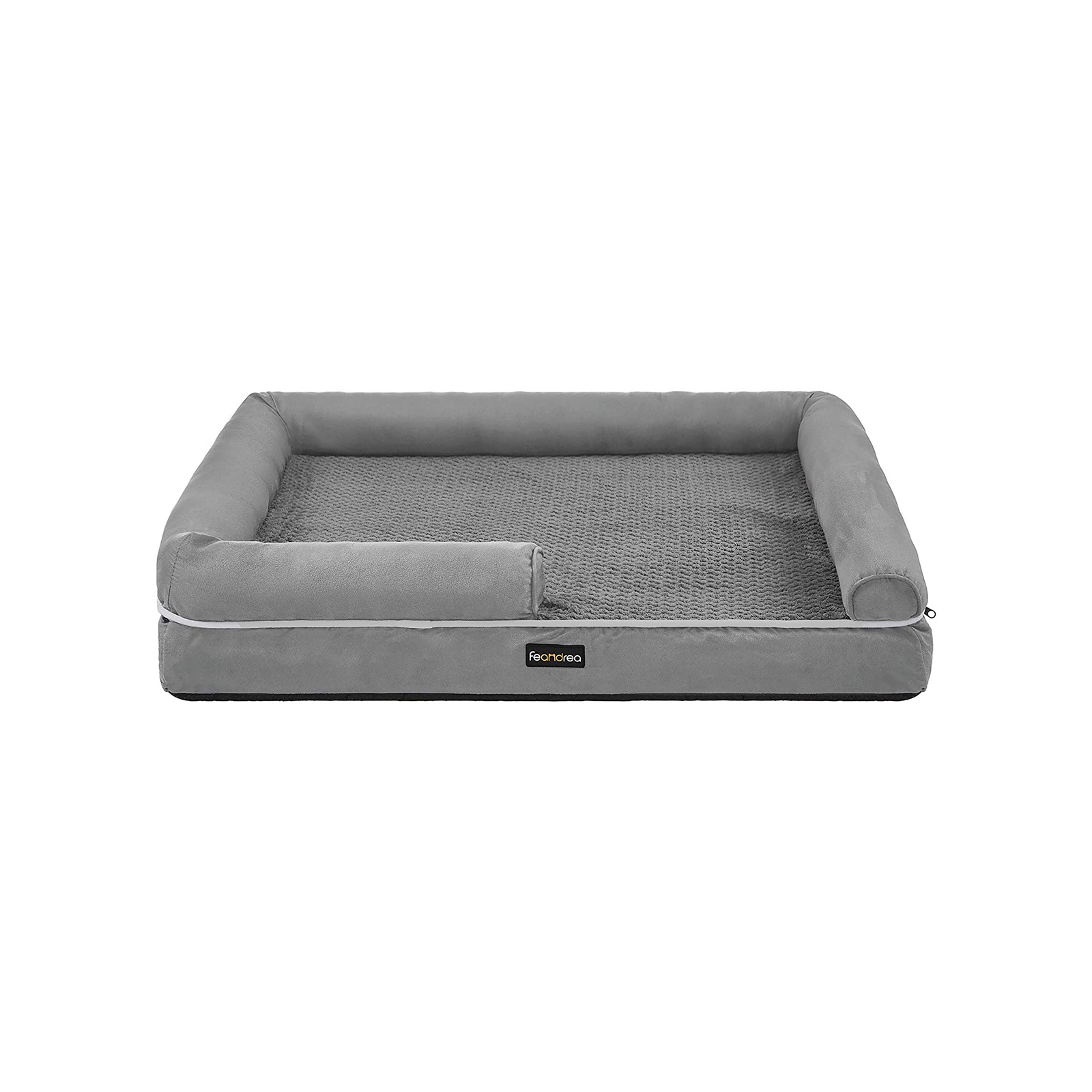 Gray Dog Bed with Removable Cover FEANDREA