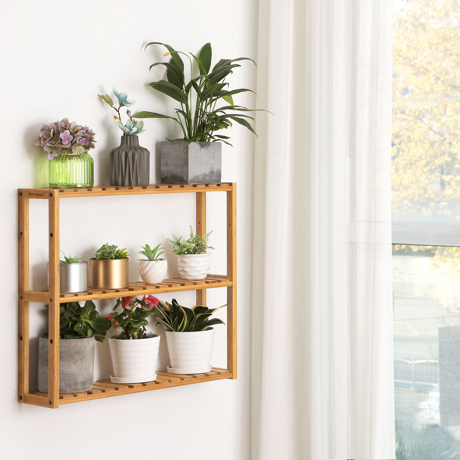 Bamboo Bathroom Shelf Bathroom Shelf SONGMICS