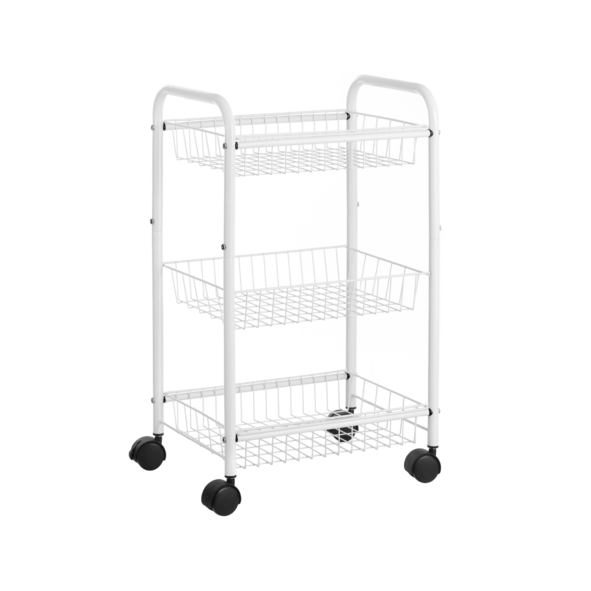 Metal Storage Cart with Removable Basket Home Storage & Organization