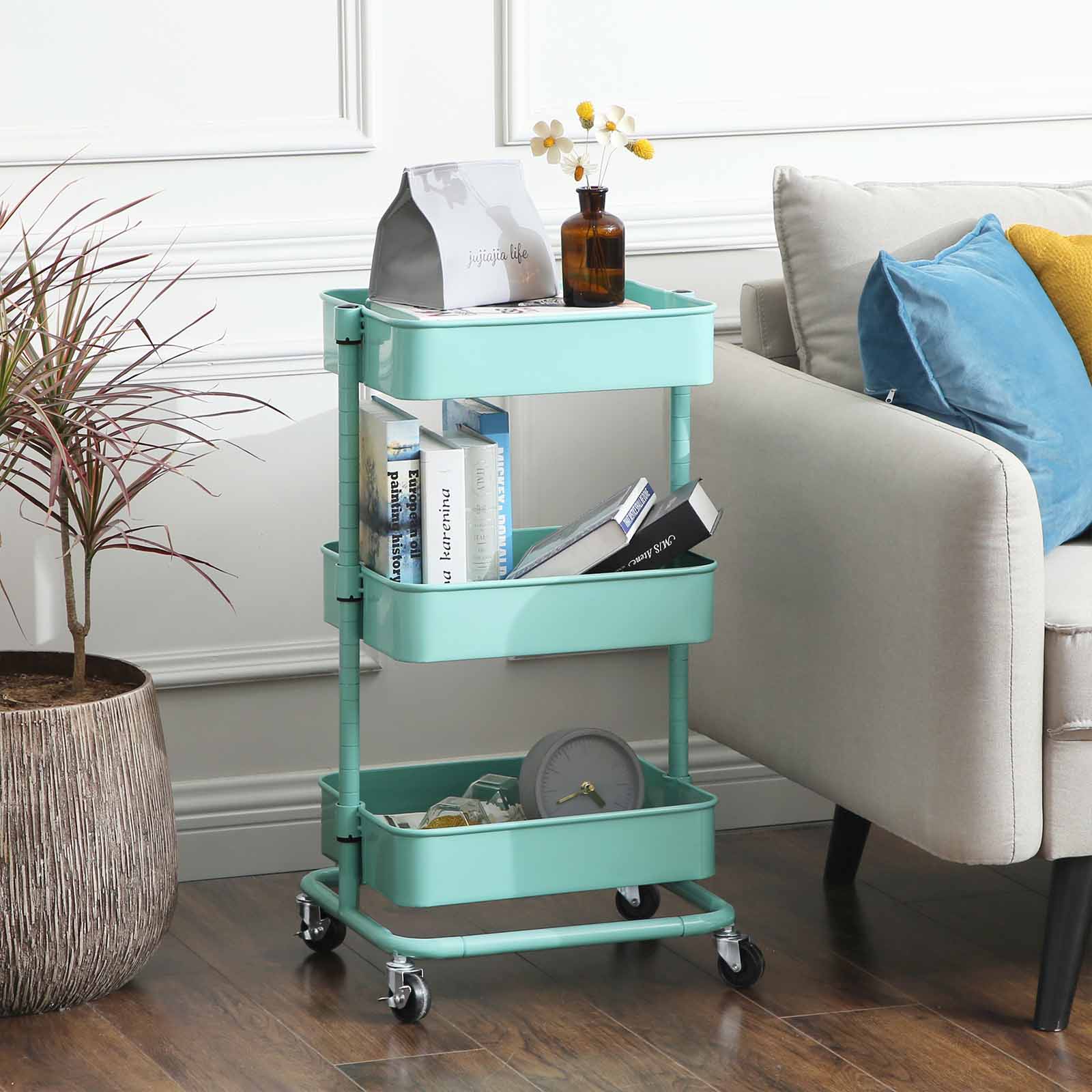 Metal Rolling Cart Rolling Cart SONGMICS