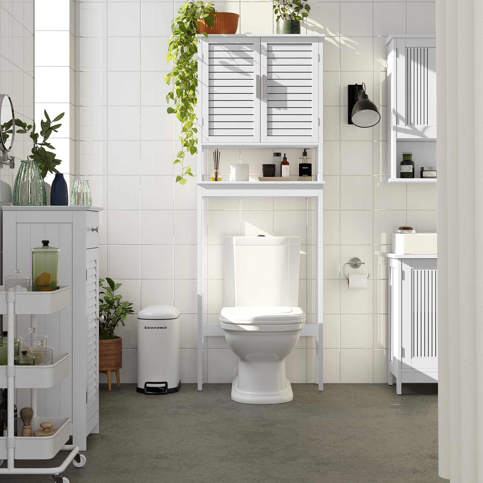 SONGMICS OverTheToilet Storage, Bathroom with Adjustable