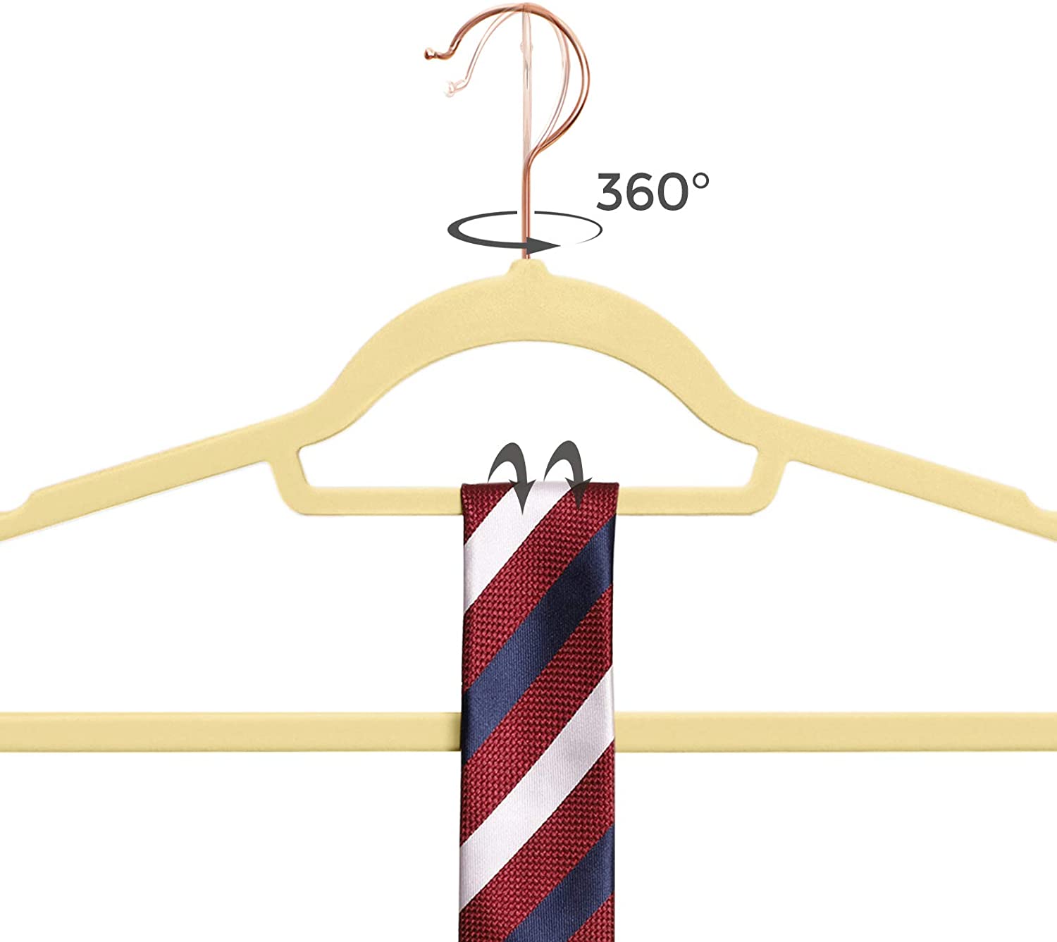 Yellow Velvet NonSlip Clothes Hangers 50 Pack Home Storage