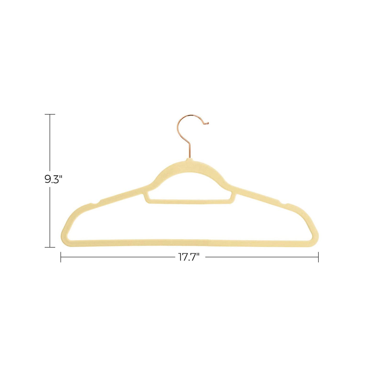 Yellow Velvet NonSlip Clothes Hangers 50 Pack Home Storage