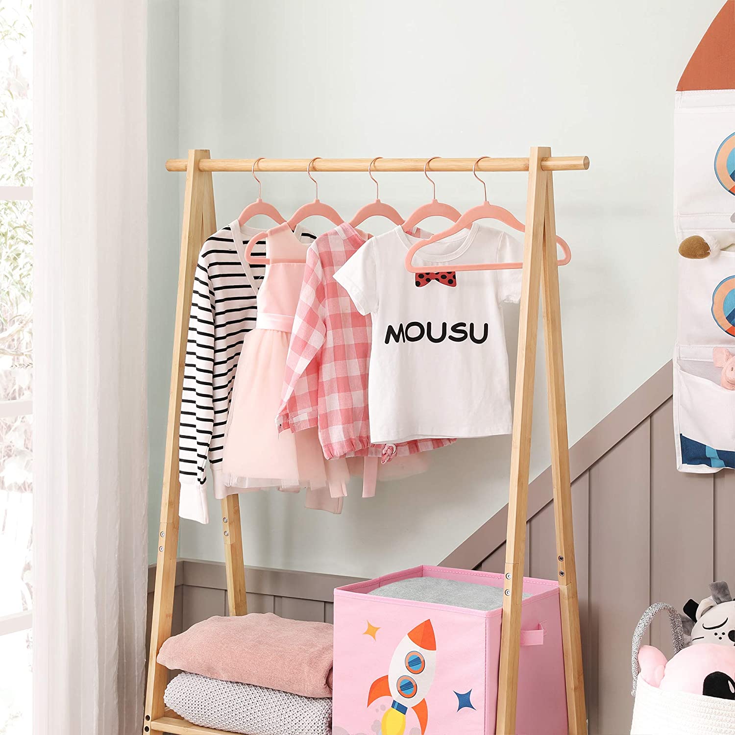 Pink Small Coat Hangers for Baby & Kids Home Storage & Organization